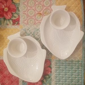 Whittier Ware Set of 2 Individual Seafood Servers